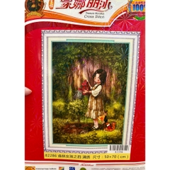 Tranh thêu kín cô gái chibi 88828, 88827, 82280, 82281