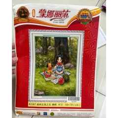 Tranh thêu kín cô gái chibi 88828, 88827, 82280, 82281