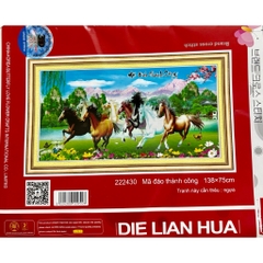 Tranh thêu Mã đáo thành công 222430, kích thước 138 x 75 cm