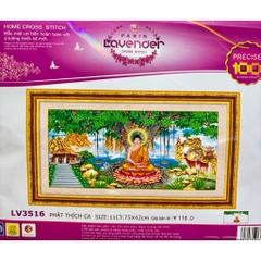 Tranh thêu phật thích ca (thêu 3d) A1191, kích thước 100 x 50 cm