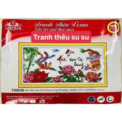 Tranh thêu chữ thập Gia hoà vạn sự hưng VS8246, kích thước 110 x 54 cm
