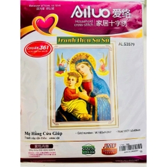 Tranh thêu chữ thập Đức mẹ AL53579, kích thước 52 x 69 cm