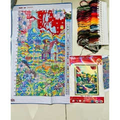 Tranh thêu kín Phong cảnh VS8184, kích thước 40x50 cm