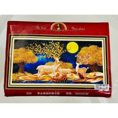 [Hoả tốc HCM] Tranh Hươu tài lộc E90, kích thước 100 x 55 cm