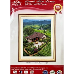 Tranh thêu kín Ngôi nhà bình yên VS8356, kích thước 60 x 75 cm