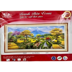Tranh thêu kín Phong cảnh lúa chín VS8337, kích thước 105 x 55 cm