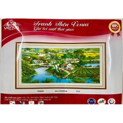 Tranh thêu kín Phong cảnh quê hương VS8325, kích thước 120x65 cm