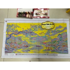 Tranh thêu kín Phong cảnh thủy mặc VS8312, kích thước 120 x 65 cm