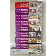 Tranh đính đá (chưa đính) Cửu ngư quần hội LV450, kích thước 75 x 50 cm