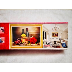 Tranh đính đá (chưa đính) Giàu sáng phú quý VS339, kích thước 75 x 53 cm