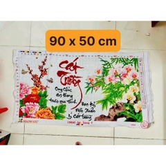 Tranh chữ thập thành phẩm Cát tường như ý, phú quý cát tường