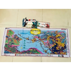 Tranh thêu kín Phong cảnh cánh chim đón xuân sang J8126, kích thước 150x 65 cm