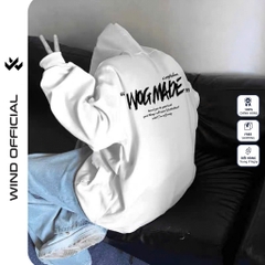 Áo hoodie unisex form rộng WIND WOGMADE hoodie nút bấm thời trang nam nữ nỉ bông oversize áo khoác chống nắng mùa hè