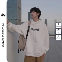 Áo hoodie unisex form rộng WIND MINSTREL hoodie nút bấm thời trang nam nữ nỉ bông oversize áo khoác chống nắng mùa hè
