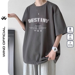 Áo thun tay lỡ WIND unisex form rộng DESTINY 65% cotton thời trang nam nữ oversize ulzzang