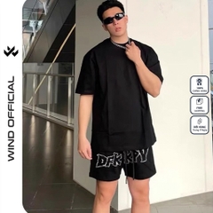 Quần short thun nam nữ WIND unisex ống rộng DEKKRY đùi lửng ngố thời trang mặc nhà