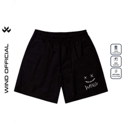 Quần short thun nam nữ WIND unisex ống rộng WIND DEVIL đùi lửng ngố thời trang mặc nhà