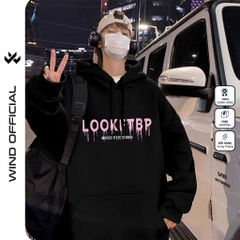 Áo hoodie unisex form rộng WIND DEMON nỉ Bông thời trang nam oversize thu đông áo khoác chống nắng mùa hè
