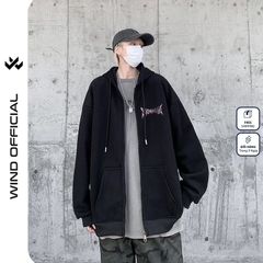 Áo hoodie unisex form rộng WIND HORROR DINO thời trang nam nữ nỉ bông oversize áo khoác chống nắng mùa hè