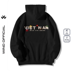 Áo hoodie unisex form rộng WIND TRÀ ĐÁ VIỆT NAM 2.9 dây kéo nam nữ nỉ bông oversize vibe Genz khoác chống nắng