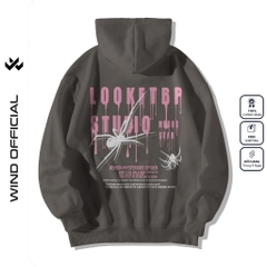 Áo hoodie unisex form rộng WIND DEMON nỉ Bông thời trang nam oversize thu đông áo khoác chống nắng mùa hè