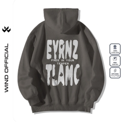 Áo Hoodie unisex form rộng WIND nỉ bông TEMPER thời trang thu đông nam oversize áo khoác chống nắng mùa hè