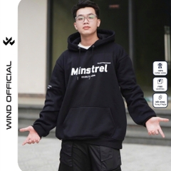 Áo hoodie unisex form rộng WIND MINSTREL hoodie nút bấm thời trang nam nữ nỉ bông oversize áo khoác chống nắng mùa hè