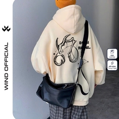 Áo hoodie unisex form rộng WIND 12 Cung Hoàng Đạo V1 hoodie nút bấm thời trang nam nữ nỉ bông oversize Menswear Dài Tay Tay Dài