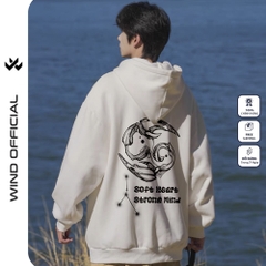 Áo hoodie unisex form rộng WIND 12 Cung Hoàng Đạo V1 hoodie nút bấm thời trang nam nữ nỉ bông oversize Menswear Dài Tay Tay Dài