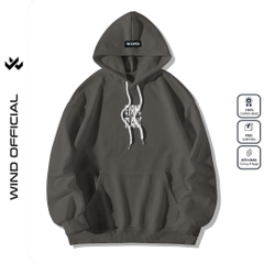 Áo Hoodie unisex form rộng WIND nỉ bông TEMPER thời trang thu đông nam oversize áo khoác chống nắng mùa hè