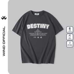 Áo thun tay lỡ WIND unisex form rộng DESTINY 65% cotton thời trang nam nữ oversize ulzzang