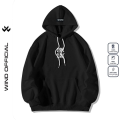 Áo Hoodie unisex form rộng WIND nỉ bông TEMPER thời trang thu đông nam oversize áo khoác chống nắng mùa hè