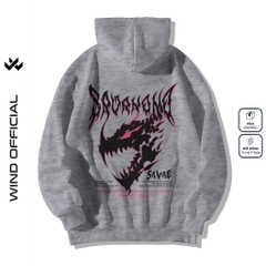 Áo hoodie unisex form rộng WIND HORROR DINO thời trang nam nữ nỉ bông oversize áo khoác chống nắng mùa hè