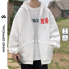 Áo hoodie unisex form rộng WIND TRÀ ĐÁ VIỆT NAM 2.9 dây kéo nam nữ nỉ bông oversize vibe Genz khoác chống nắng