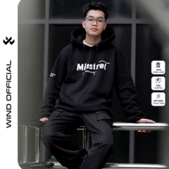 Áo hoodie unisex form rộng WIND MINSTREL hoodie nút bấm thời trang nam nữ nỉ bông oversize áo khoác chống nắng mùa hè