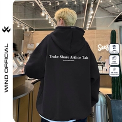 Áo hoodie unisex form rộng WIND Clothing TAP hoodie nút bấm thời trang nam nữ nỉ bông oversize Menswear Dài Tay Tay Dài