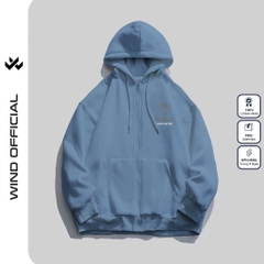 Áo hoodie unisex form rộng nỉ bông WIND TOROTO áo khoác zip thời trang nam nữ  thu đông dây kéo oversize Menswear Dài Tay Tay Dài