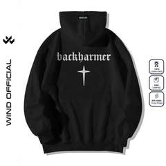 Áo khoác zip WIND BACKHARMER form rộng Unisex Hoodie dây kéo nỉ bông thơi trang nam nữ oversize