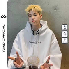 Áo hoodie unisex form rộng WIND Clothing TAP hoodie nút bấm thời trang nam nữ nỉ bông oversize Menswear Dài Tay Tay Dài