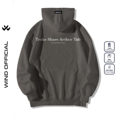 Áo hoodie unisex form rộng WIND Clothing TAP hoodie nút bấm thời trang nam nữ nỉ bông oversize Menswear Dài Tay Tay Dài