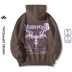 Áo hoodie unisex form rộng WIND Clothing SWORD hoodie nút bấm thời trang nam nữ nỉ bông oversize Menswear Dài Tay Tay Dài