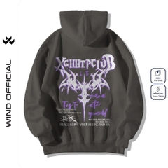 Áo hoodie unisex form rộng WIND Clothing SWORD hoodie nút bấm thời trang nam nữ nỉ bông oversize Menswear Dài Tay Tay Dài