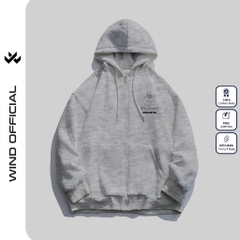Áo hoodie unisex form rộng nỉ bông WIND TOROTO áo khoác zip thời trang nam nữ  thu đông dây kéo oversize Menswear Dài Tay Tay Dài