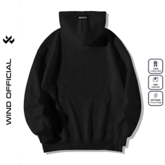 Áo khoác zip WIND BACKHARMER form rộng Unisex Hoodie dây kéo nỉ bông thơi trang nam nữ oversize