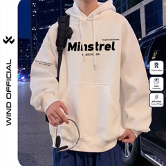 Áo hoodie unisex form rộng WIND MINSTREL hoodie nút bấm thời trang nam nữ nỉ bông oversize áo khoác chống nắng mùa hè