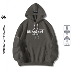 Áo hoodie unisex form rộng WIND MINSTREL hoodie nút bấm thời trang nam nữ nỉ bông oversize áo khoác chống nắng mùa hè