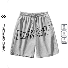 Quần short thun nam nữ WIND unisex ống rộng DEKKRY đùi lửng ngố thời trang mặc nhà
