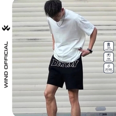 Quần short thun nam nữ WIND unisex ống rộng DEKKRY đùi lửng ngố thời trang mặc nhà