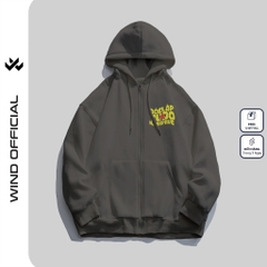 Áo hoodie unisex form rộng WIND TRÀ ĐÁ VIỆT NAM 2.9 dây kéo nam nữ nỉ bông oversize vibe Genz khoác chống nắng