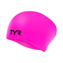 Mũ Bơi TYR Wrinkle- Free Long Hair Silicone Swim Cap Pink